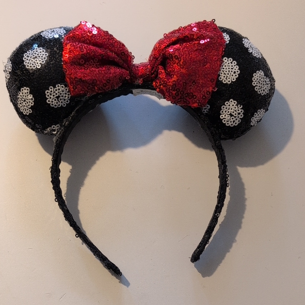 Disney Red and Black Sequin Mouse Ears